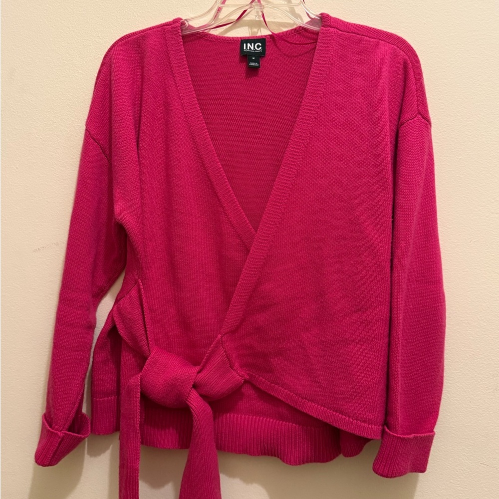 INC International Concepts Women's Fuchsia Wrap sweater